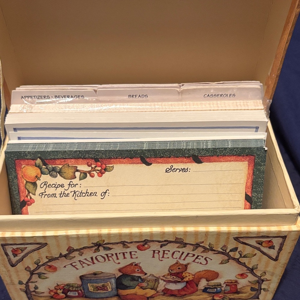 New Whimsical Squirrel Recipe Box. - Picture 2 of 6